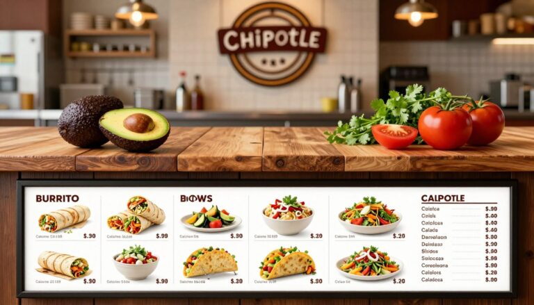 Chipotle Menu Calories