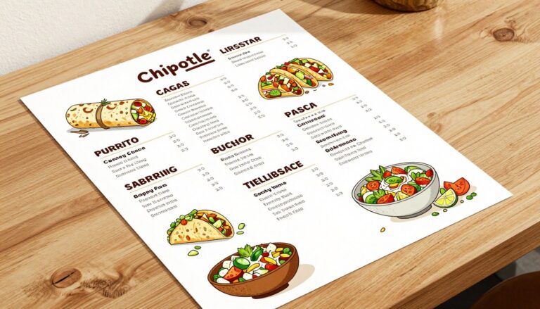 Chipotle Printable Menu
